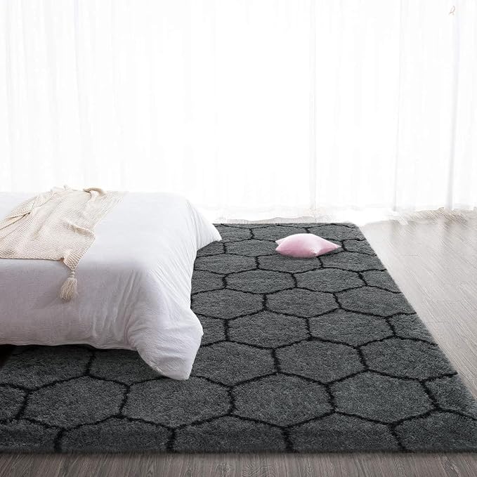 TWINNIS Super Soft Shaggy Rugs Fluffy Carpets, 5x8 Feet, Indoor Modern Plush - Image 5