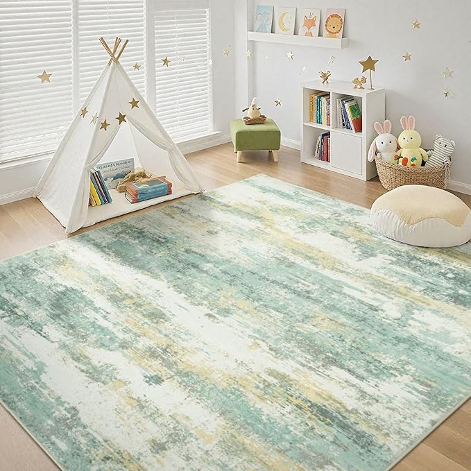 Rugflix 5x7 Area Rugs for Living Room, Washable Large Rug Stain-Resistant Low - Image 8