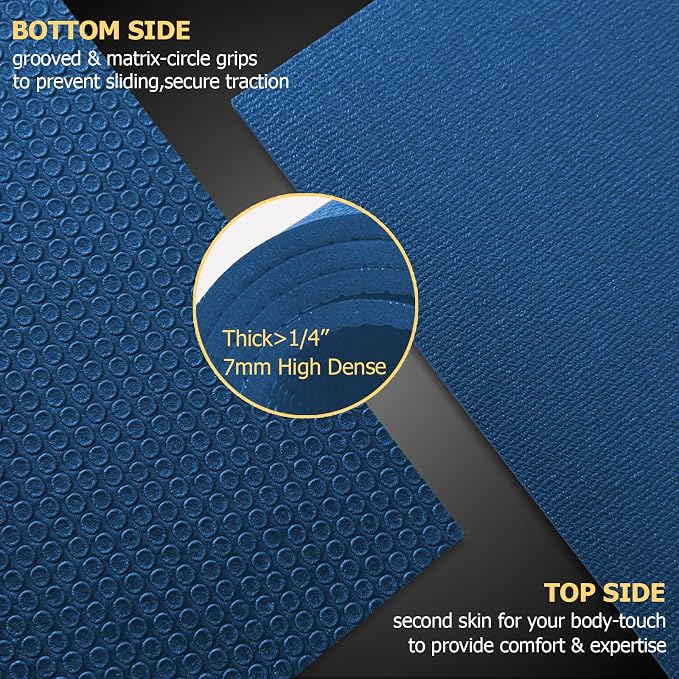 GXMMAT Large Exercise Mat 6'x4'/6'x5'/6'x6', Thick Workout Mats - Image 3