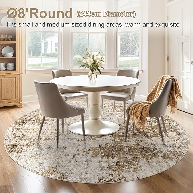 8ft Round Area Rug Living Room Rugs - Image 3