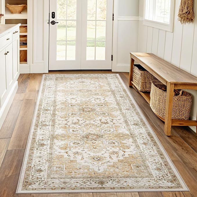 AMADA HOMEFURNISHING 2x5 Washable Runner Rug, Low-Profile Kitchen Rugs - Image 8
