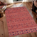 SERISSA 3x5 Area Rugs for Living Room, Washable Non-Slip Red Ochre Small Boho by SERISSAHomeDecorCollection