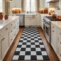 GarveeHome Checkered Dark 2x6 Washable Kitchen Runner Rug Geometric Diamond Dot by GarveeHome