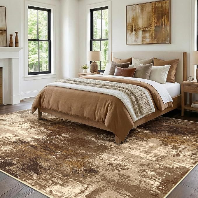 RELEANY Washable Area Rugs 5'x7' Non-Slip Modern Abstract Soft - Image 2