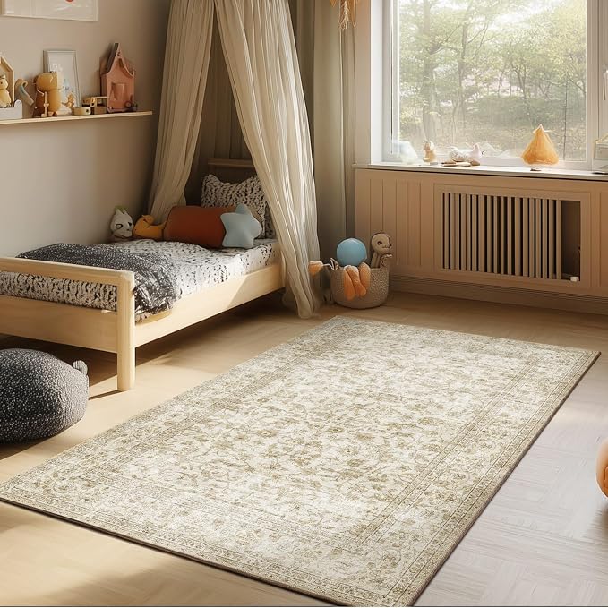 Washable Throw Small Rugs for Entryway: Door Mat Indoor Entrance 3x5 Rug Boho - Image 2