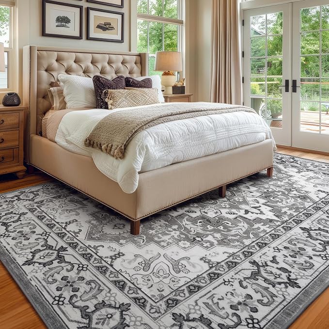 Lessymo 8 x 10 Area Rugs for Living Room- Machine Washable Area Rugs Boho Faux - Image 2