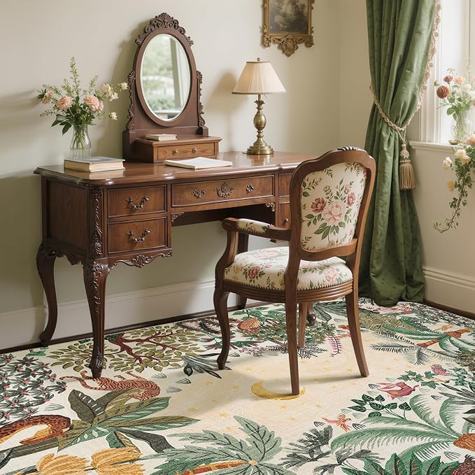 GarveeHome 5x7 Jungle Area Rug Washable Rugs - Image 7