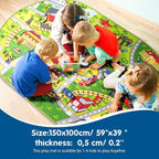 Booooom Jackson Kids Car Mat Train Rug Play Mat, 59 x 39 inches - Image 2