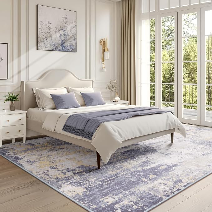 RELEANY Washable Area Rugs 6'x8' Non-Slip Modern Abstract Soft - Image 2