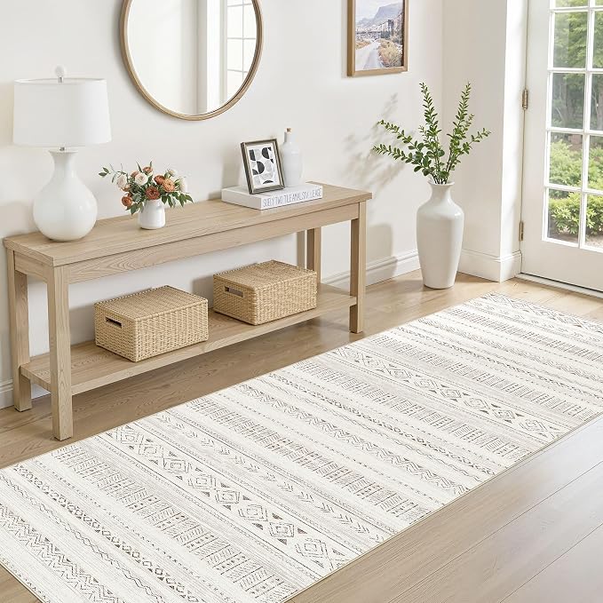 cotiled Hallway 2.6x8 Runner Rugs: Washable Boho Rugs - Image 2