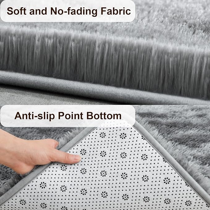 TWINNIS Super Soft Shaggy Rugs Fluffy Carpets, 4x5.9 Feet, Indoor Modern Plush - Image 9