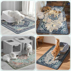 Hompet Cat Litter Mat 2 Pack, 24x60 Large Machine Washable Trapping Mats - Image 4