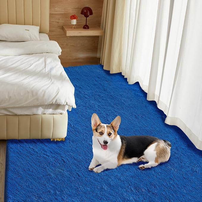 Ultra Soft Rug for Living Room, 5X8 Fluffy Shag Area Rug for Bedroom, Modern - Image 9