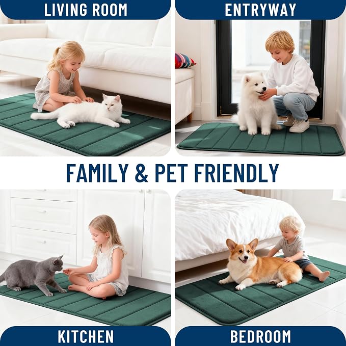 OLANLY Memory Foam Bath Mat 59x35, Super Soft Absorbent Bathroom Rugs, Quick Dry - Image 9