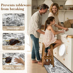 Boho Kitchen Mats for Floor 2 Piece Set Anti Fatigue Cushioned PVC Kitchen Rugs - Image 5