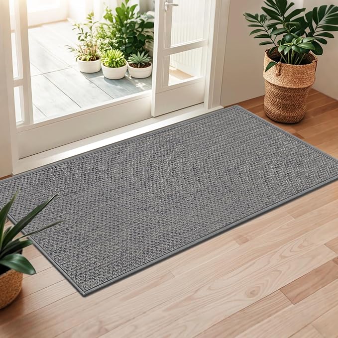 LEKEEPGO Door Mat 24"x47", Non Slip Door Mat Indoor Entrance, Rubber Backing by LEKEEPGO