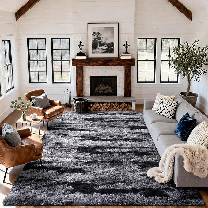 9x12 Ft Extra Large Shag Rugs for Living Room, Ultra Soft Fluffy Furry Area - Image 2