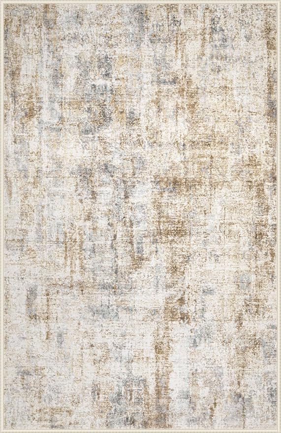 Area Rugs 8x10 Living Room: Washable Rug Modern Abstract Large Rugs Soft Non - Image 8