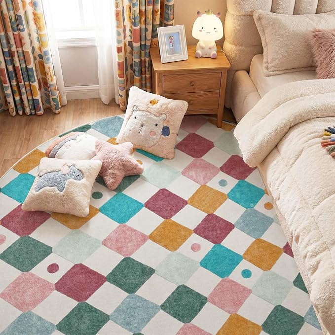 jinchan Macy 8ft Kids Round Rug - Image 3