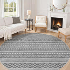 cotiled 8x8 Round Area Rugs Living Room Rug: Washable Boho Rugs by COTILED