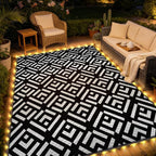 Outdoor Rug 6x9Ft, Solar Powered Outdoor Camping Rug - Image 5