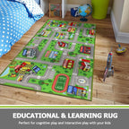 Capslpad Green Car Road Kid Rug Carpet Playmat - Image 6