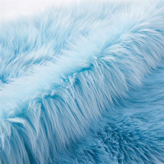 EasyJoy Ultra Soft Fluffy Shaggy Area Rug Faux Fur Rug Chair Cover Seat Pad - Image 6