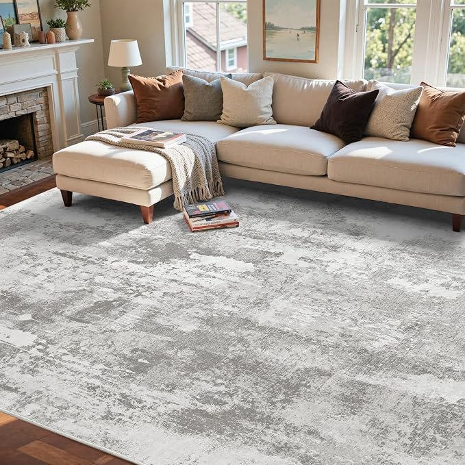 5x7 Ft Area Rugs for Living Room, Soft Non-Slip Washable Rugs Modern Abstract - Image 3