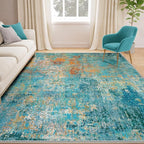 RELEANY Washable Area Rugs 5'x8' Non-Slip Modern Abstract Soft - Image 9