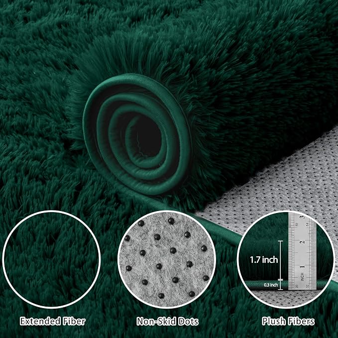 8x10 Area Rug for Living Room:Ultra Soft Fluffy Shag Purple Rugs, Large Fuzzy - Image 5