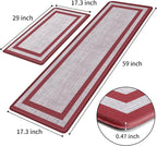 Mattitude Kitchen Mats Set of 2 Cushioned Rugs 0.47 inch Thick Anti-Fatigue Mats - Image 2