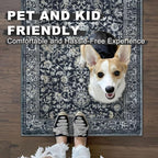 KILOCOCO Hallway Runner 2x12 Rug Runner Printed Vintage Floral Washable - Image 5