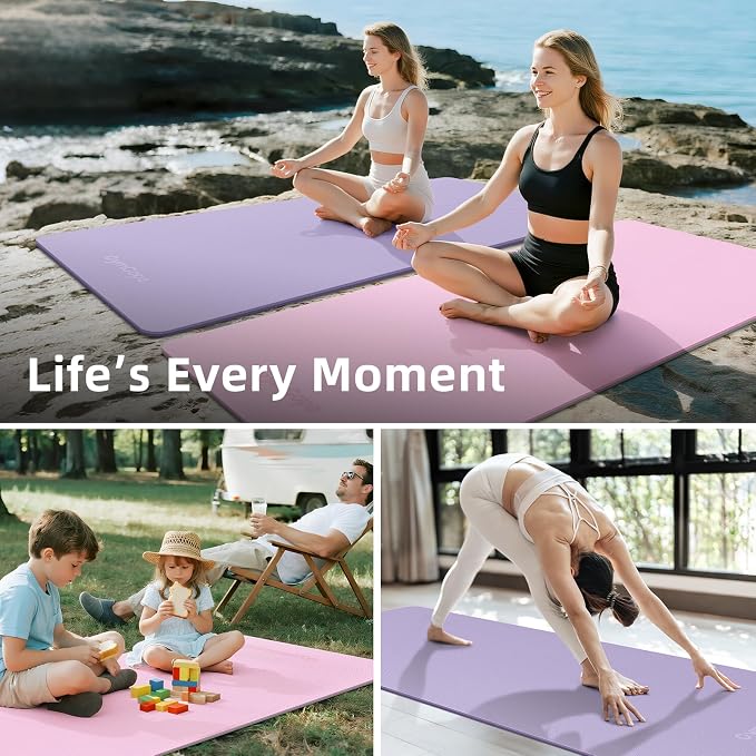 Extra Large Yoga Mat – 72"x48" or 78"x57", 1/4"–1/2" Thick Mat - Image 6