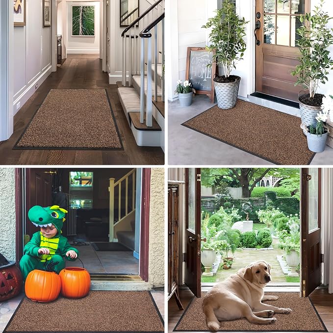 Mibao Front Door Mat Indoor Entrance, Dirt Trapper Welcome Mat - Image 8