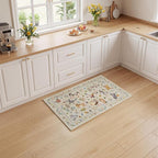 Unirea 2x3 Small Beige Washable Cat Area Rug, Door Mat Indoor Entrance Rug - Image 7