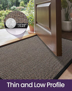 DEXI Ultra Thin Entryway Indoor Door Mat 24x36, Non Slip Rubber Backing Inside - Image 4