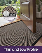 DEXI Ultra Thin Entryway Indoor Door Mat 17x30, Non Slip Rubber Backing Inside - Image 4
