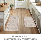 GRANNY SAYS Boho Kitchen Rug Sets of 2, Non Slip Washable Faux Wool Kitchen Mats - Image 2