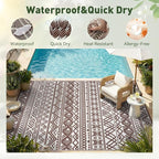MontVoo Outdoor Rug Carpet Waterproof 5x8 Outdoor Patio Rug Mat Reverisble - Image 4