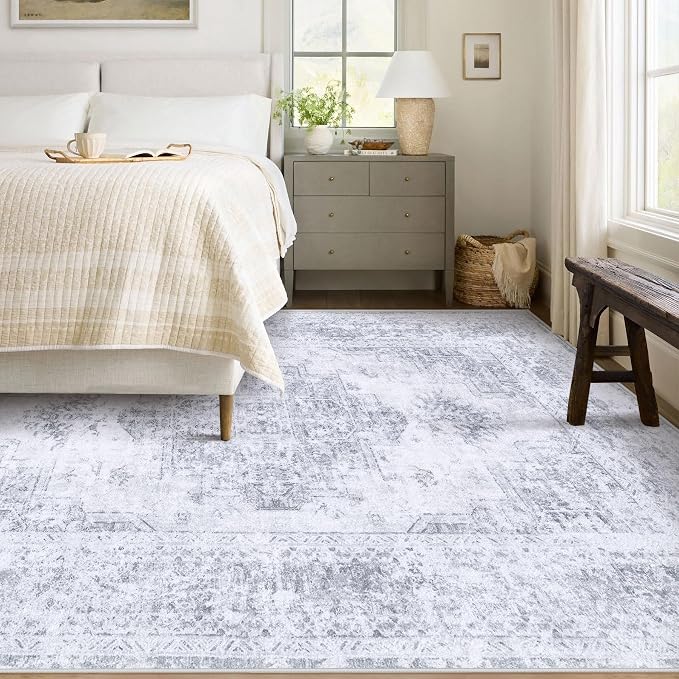 XLUEZ Area Rug 5x7 Living Room Rug, Machine Washable Vintage Distressed - Image 2