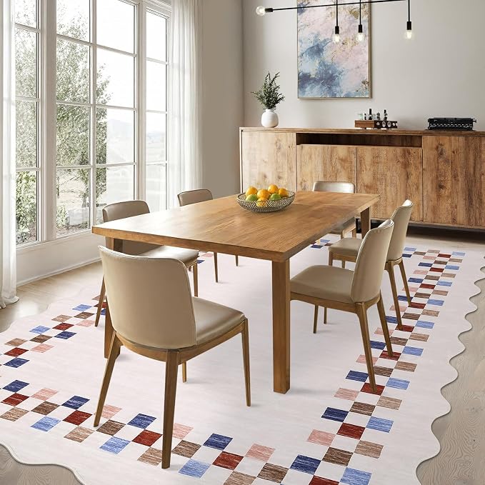GarveeHome 4x6 Area Rug Small Washable Living Room Rug Scalloped Rug - Image 8