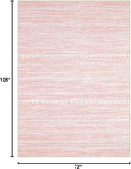 Nakagishi Pink Rugs for Bedroom Girls: 6x9 Washable Boho Large Neutral Cute - Image 2