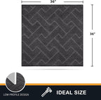 PURRUGS Dirt Trapping Door Mat 36" x 36", Non-Slip Machine Washable Entry Rug - Image 2