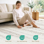 cotiled 7x10 Area Rugs Living Room Rug: Washable Boho Rugs - Image 3