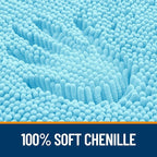 OLANLY Bathroom Runner Rugs 47x24, Soft Absorbent Chenille Bath Rugs, Rubber - Image 3
