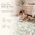 Wonnitar Boho Floral Washable Rugs 5x7, Soft Area Rugs - Image 8