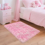 2x3 Small Pink Rug for Girls Room Soft Plush Pink Fluffy Rug for Bedroom Girls by TENNOLA