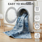 Washable Area Rug, Stain-Resistant & Pet-Friendly, 0.26 Inch Low Pile Carpet - Image 4