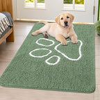 Smiry Dog Door Mat for Muddy Paws, Absorbent Dirt Trapper Non Slip Quick Dry by Smiry