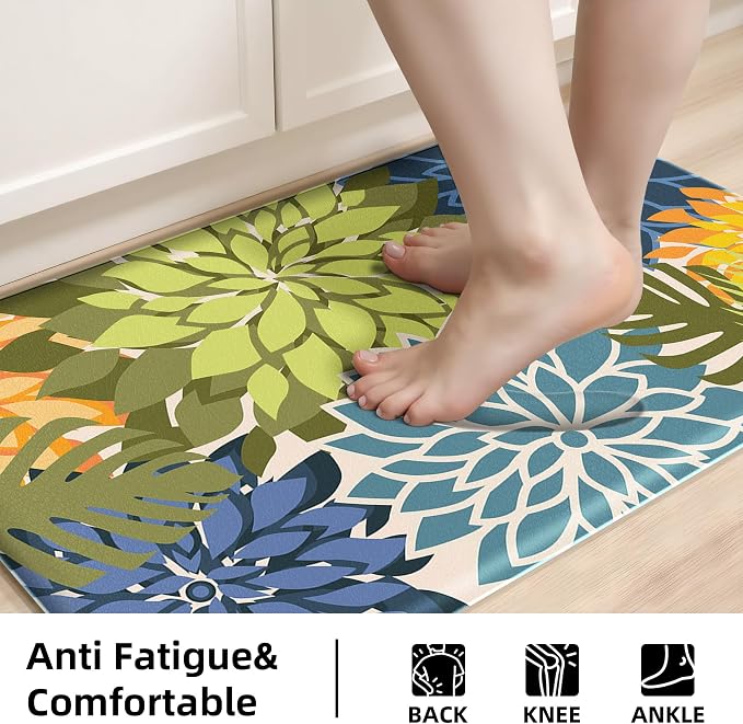 Arenarug Kitchen Mats for Floor 2PCS Cushioned Anti Fatigue Kitchen Mats - Image 4